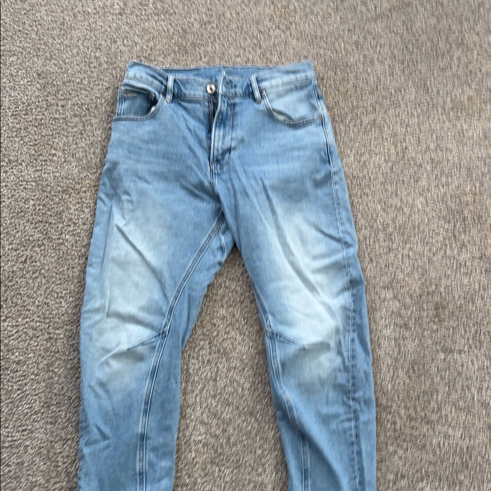 G-Star Boyfriend Jeans in Light Blue Washed Denim